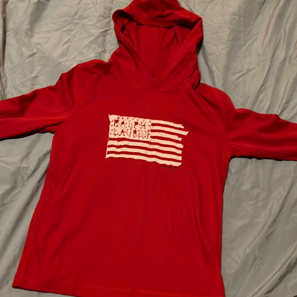 Kids polo hooded shirt size 14